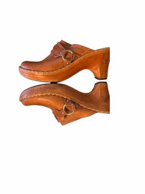 Frye Harness stitched mule clogs Sz 8.5